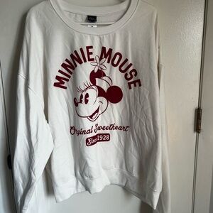 Disney Minnie Mouse White Sweatshirt